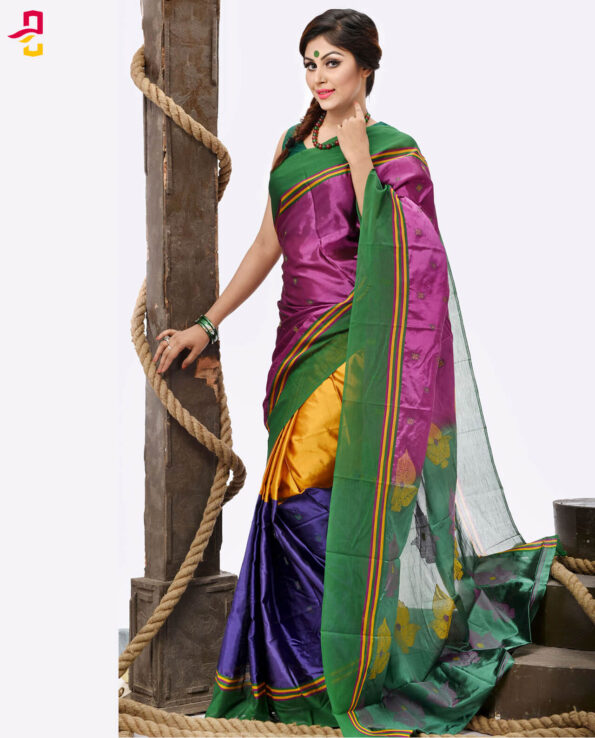 Pure Soft Silk Tangail Sari (সফট সিল্ক শাড়ি) HHS-486