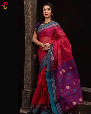 Baluchari Soft Cotton Tangail Saree (বালুচরি সুতি শাড়ি) HHS-535