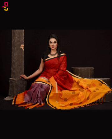 Mercerized Cotton Tangail Saree (সুতি শাড়ি) HHS-541