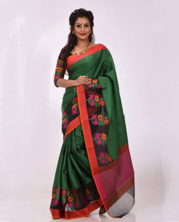 Soft Half Silk Tangail Saree HJ-2237