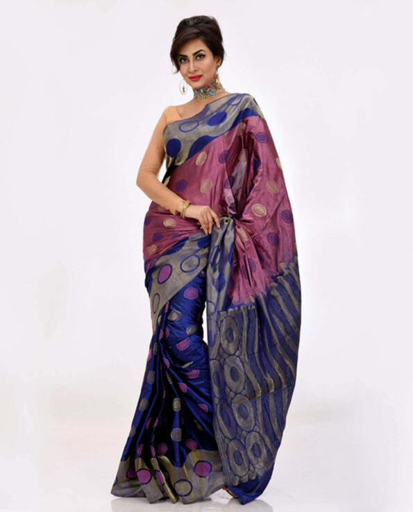 Silk Katan Jamdani Tangail Saree HN-191