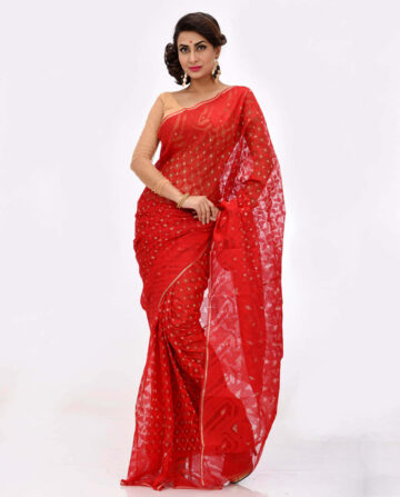 Silk Jamdani Saree HN-198