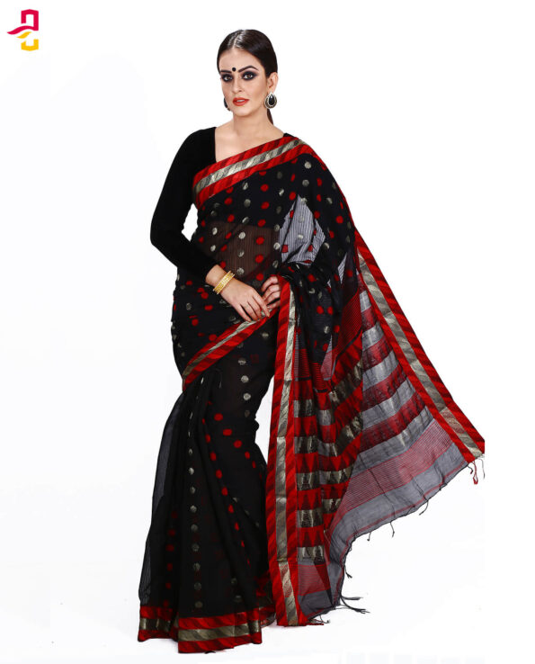 Mercerized Muslin Silk Tangail Saree HRB-160