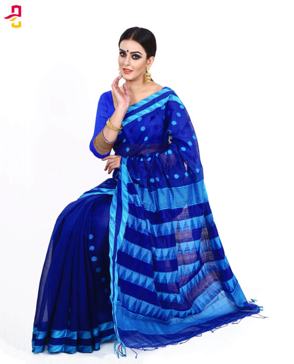 Mercerized Muslin Silk Tangail Saree HRB-161