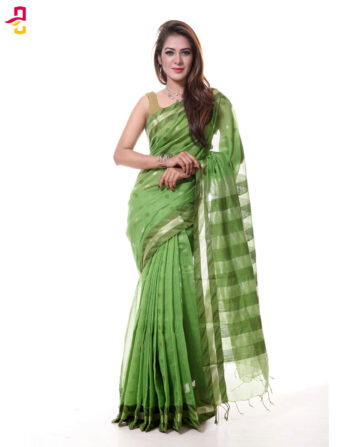 Mercerized Muslin Silk Tangail Saree HRB-162