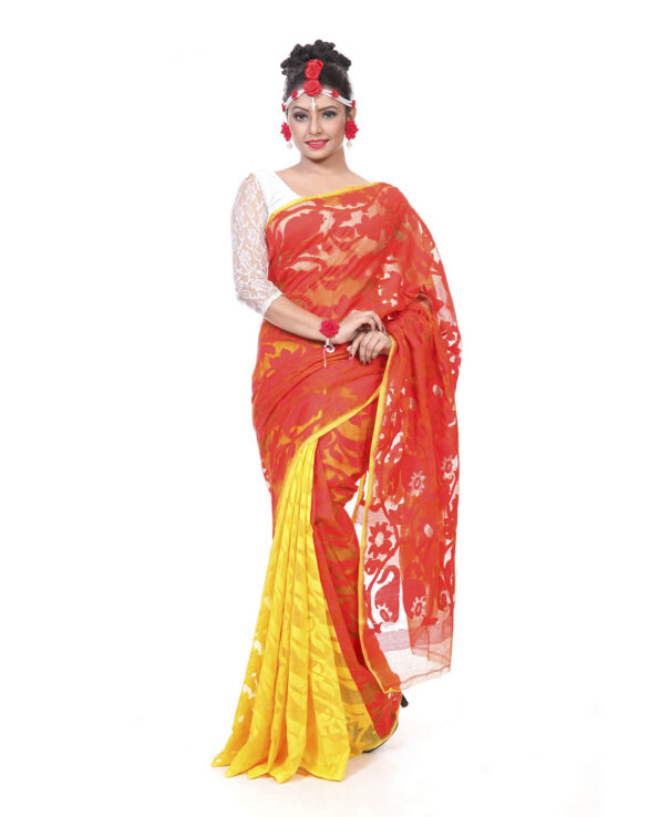 Moslin Jamdani Tangail Saree HRB-173