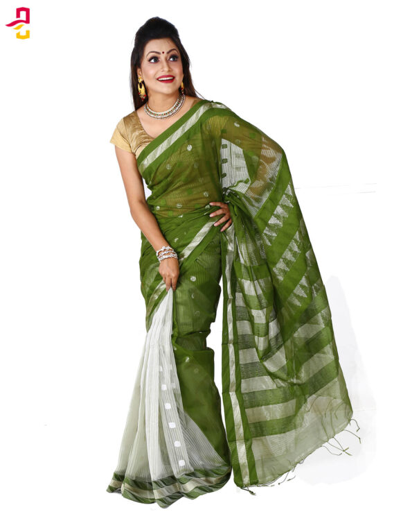 Delicate Half Silk Tangail Sari HRB-194