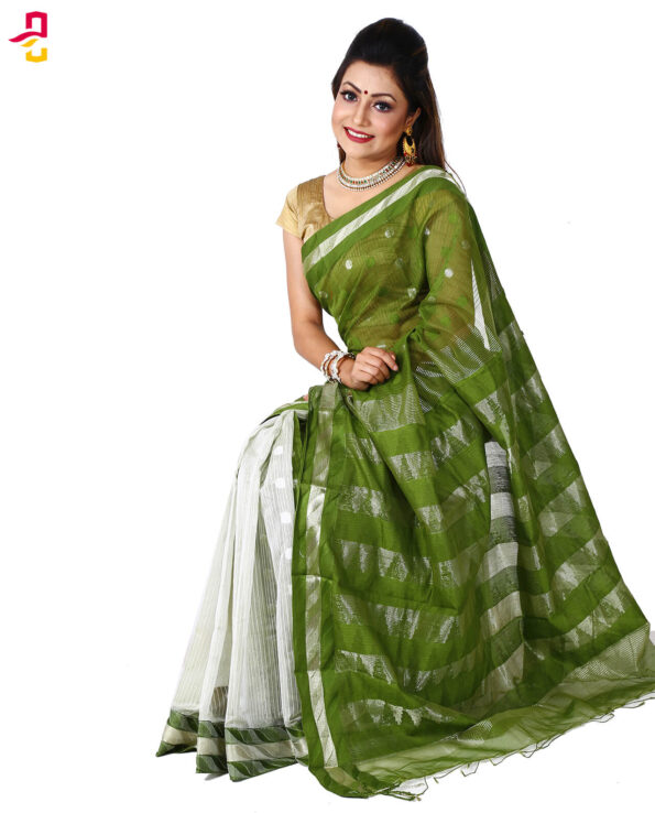 Delicate Half Silk Tangail Sari HRB-194