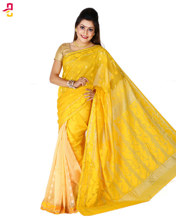 Delicate Half Silk Tangail Sari HRB-197