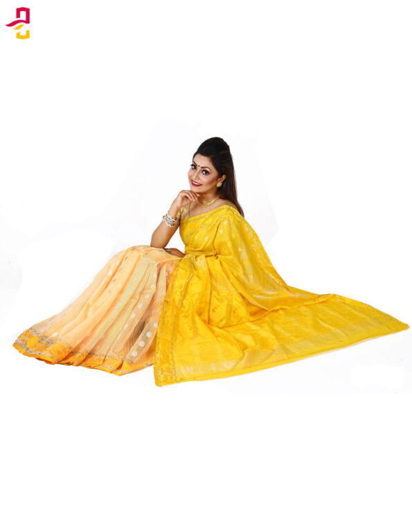 Delicate Half Silk Tangail Sari HRB-197