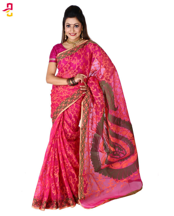 Delicate Half Silk Tangail Sari HRB-200