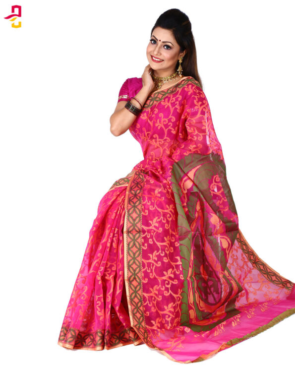 Delicate Half Silk Tangail Sari HRB-200