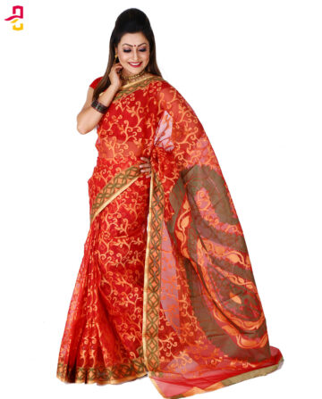 Delicate Half Silk Tangail Sari HRB-202