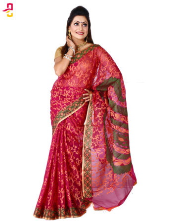 Delicate Half Silk Tangail Sari HRB-204