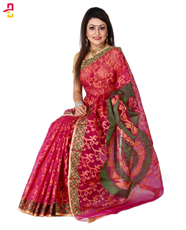 Delicate Half Silk Tangail Sari HRB-204