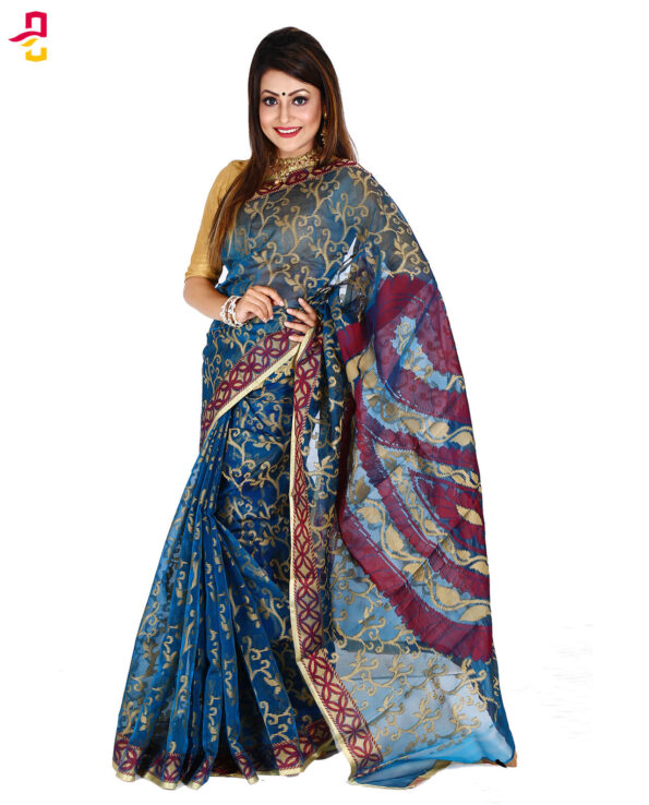 Delicate Half Silk Tangail Sari HRB-205