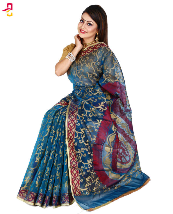 Delicate Half Silk Tangail Sari HRB-205