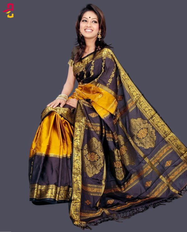 Pure Soft Silk Katan Tangail Sari (সফট সিল্ক কাতান শাড়ি) HSR-116